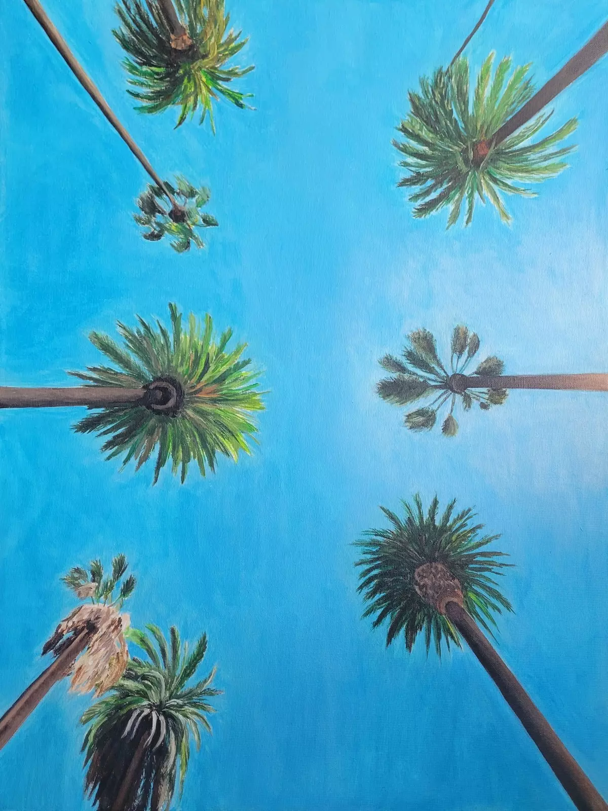 Palm Trees, Acrylic on canvas.