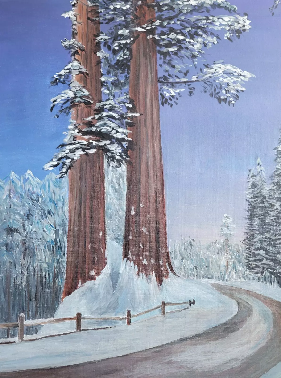 Sequoia National Forest, Acrylic on canvas.