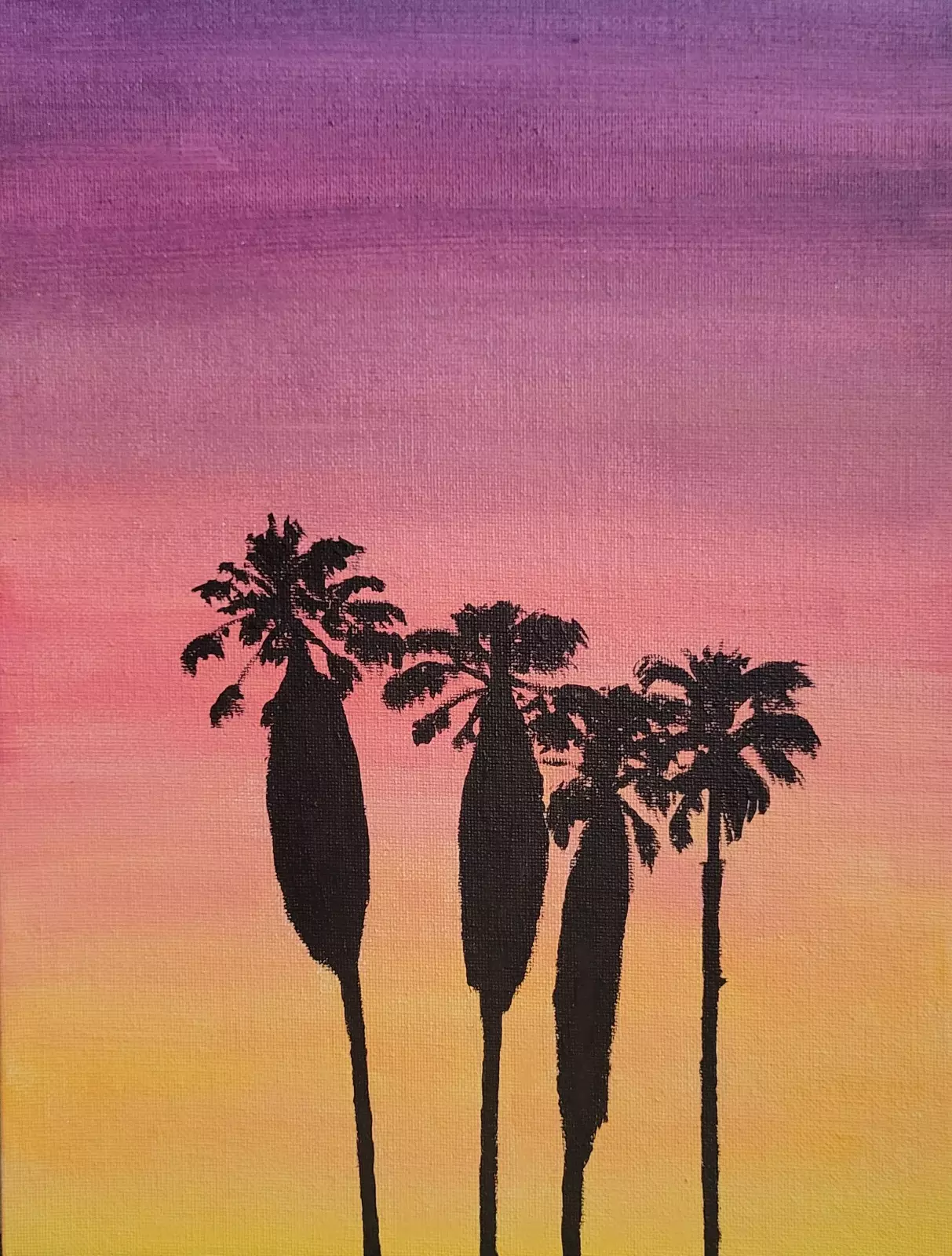 Palm Trees 2. Acrylic on canvas