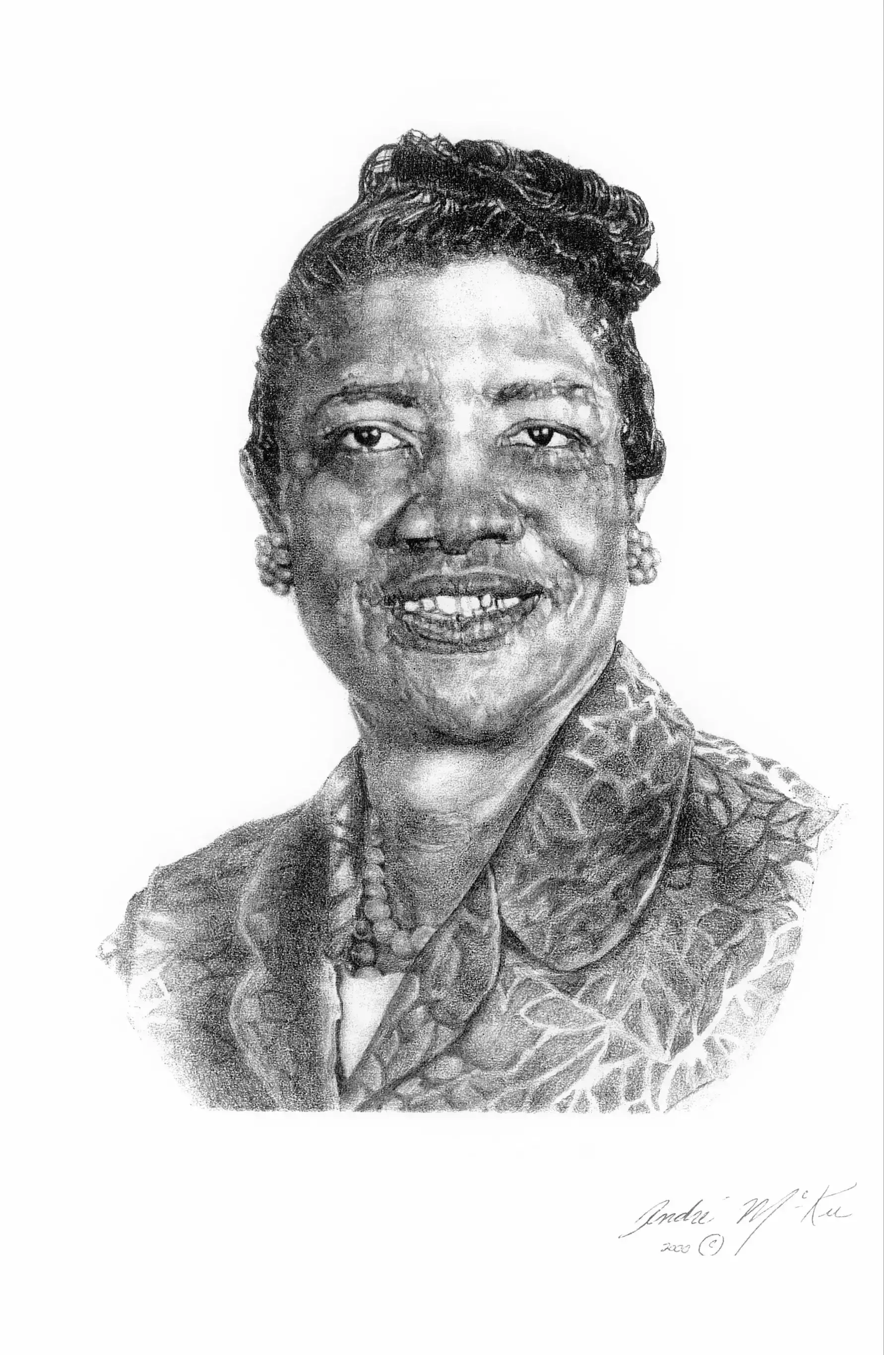 Cleo, Pencil Drawing by Andre McKee, poster