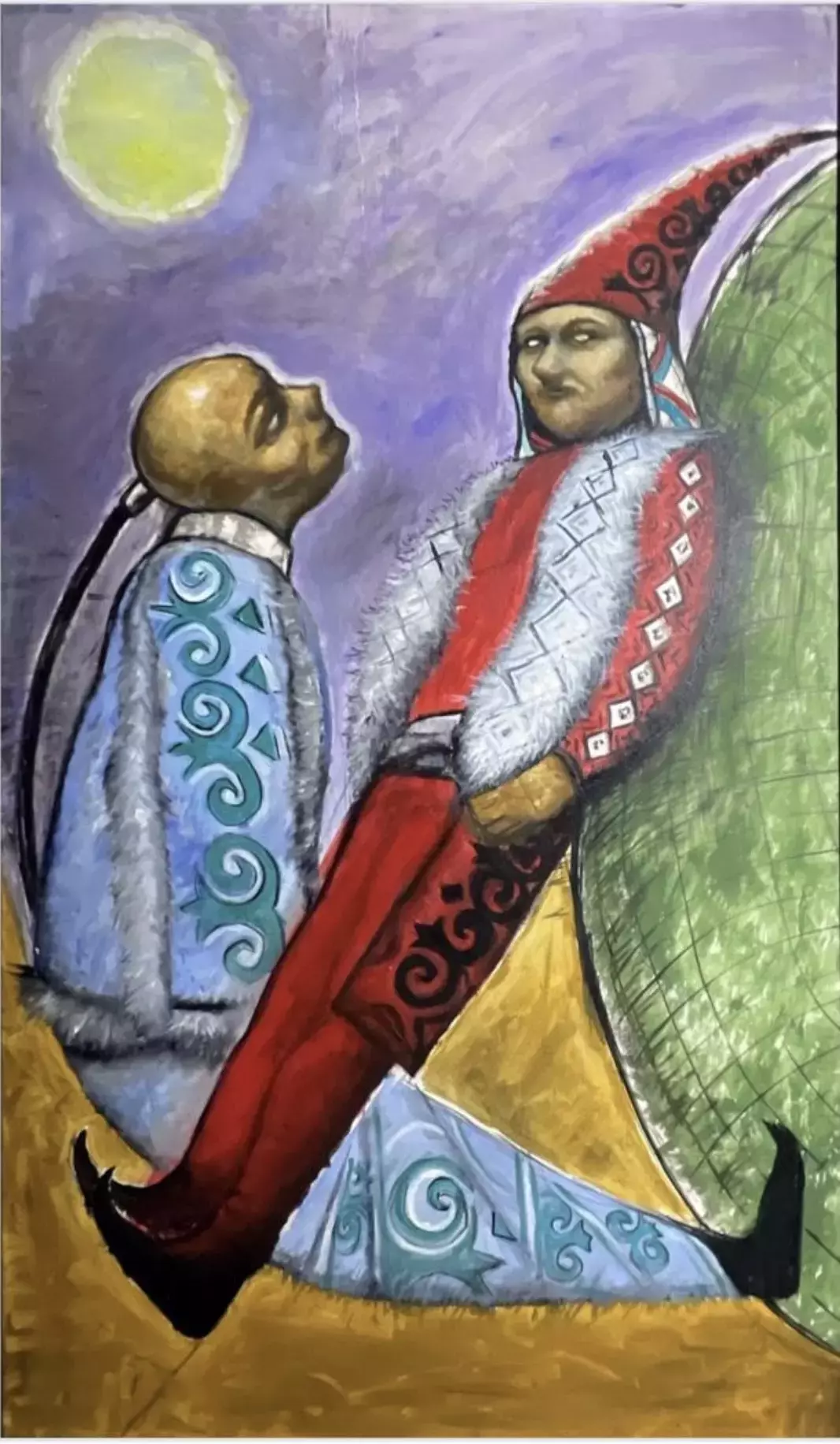 Silence Before Confessionon, Oil painting, 2024, framed