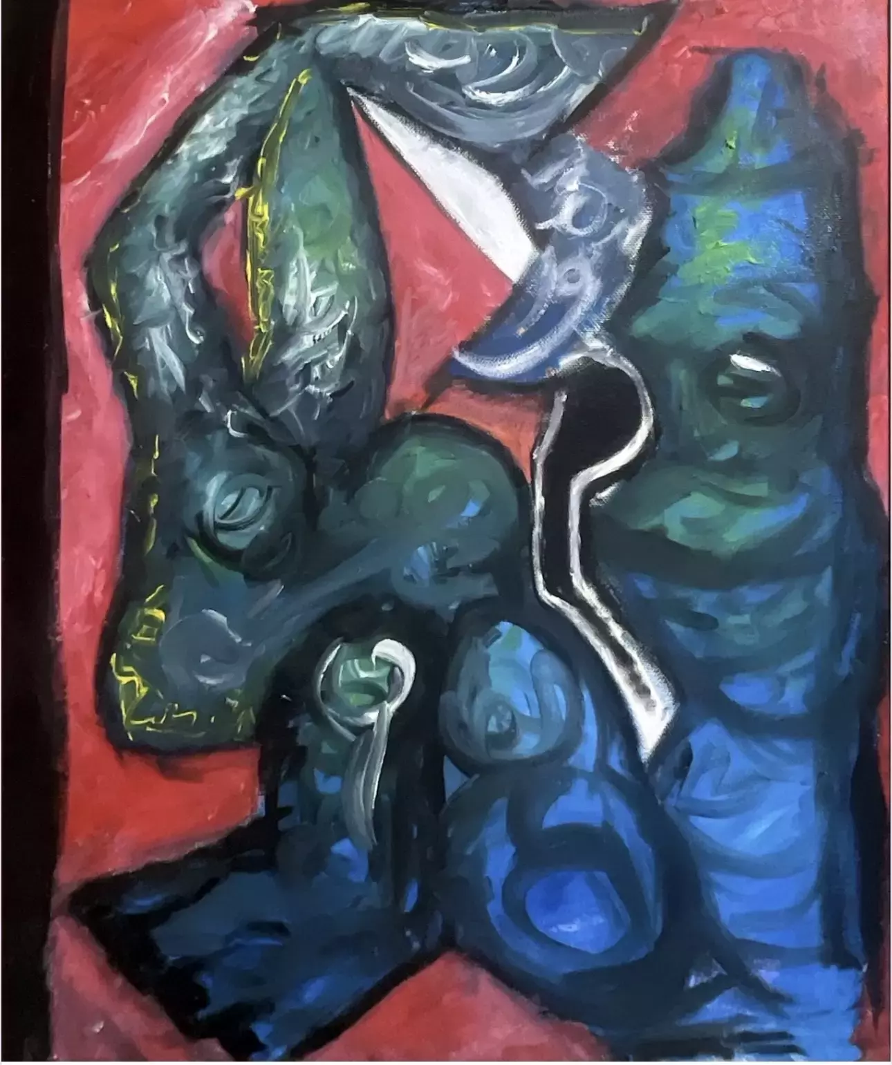 God, oil painting, 2024, framed