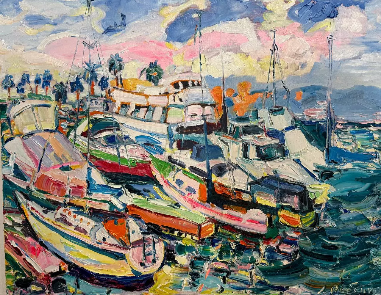 “Marina del Rey yacht club” Artist: Lyudmila Rybenchuk