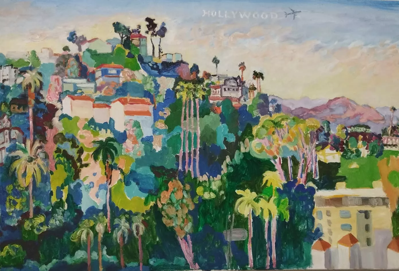 “Hollywood Hills”. 24×36 inches, oil on canvas, 2025