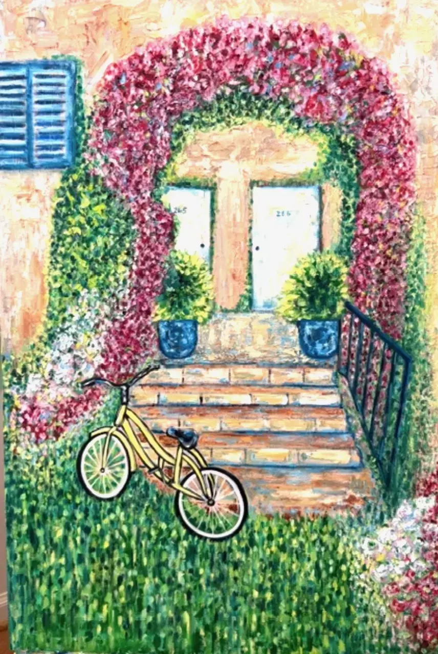 Where Bicycles Wait in Bloom