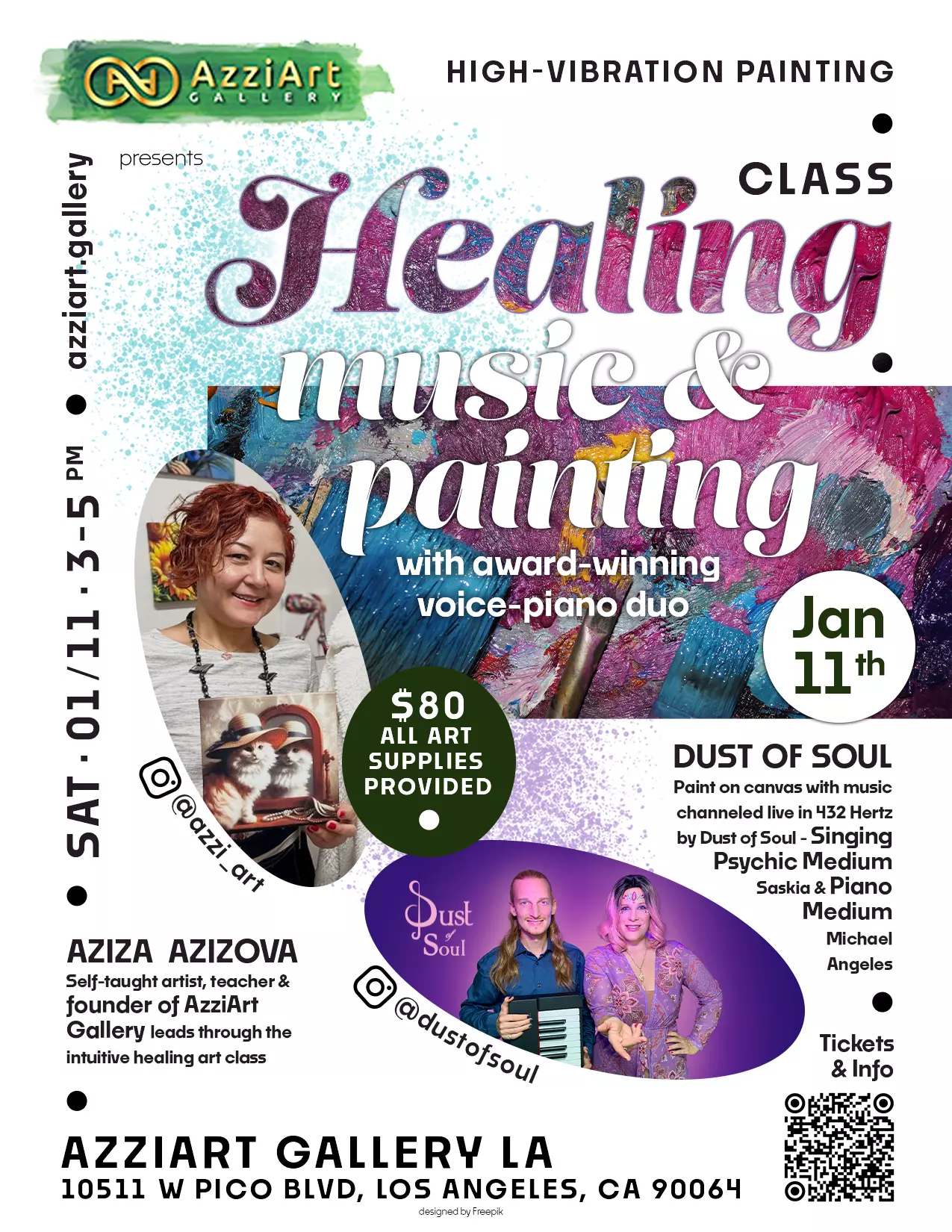 Music and Painting Class at AzziArt Gallery LA