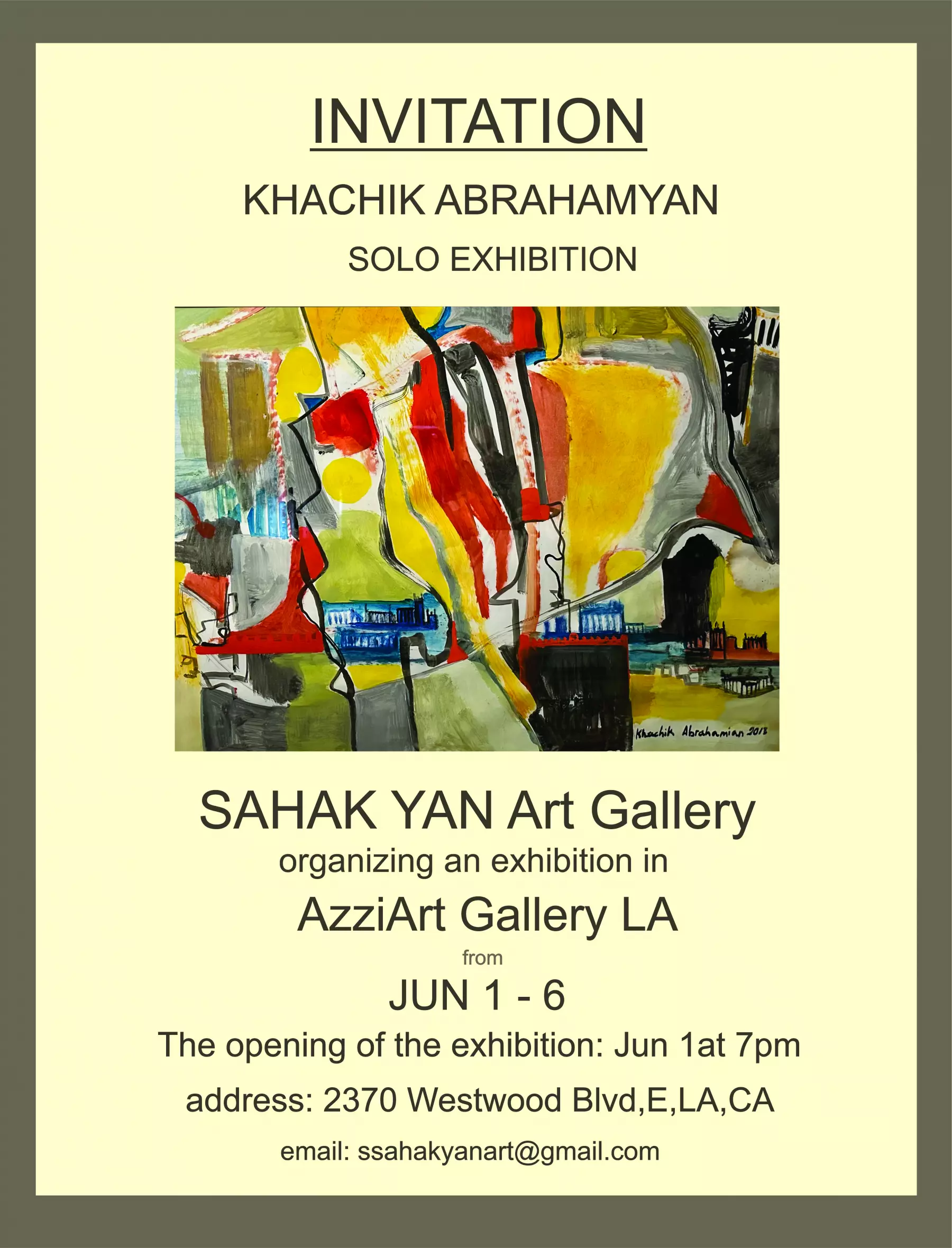 Solo Art Exhibition, Khachik, Abrahamyan.
