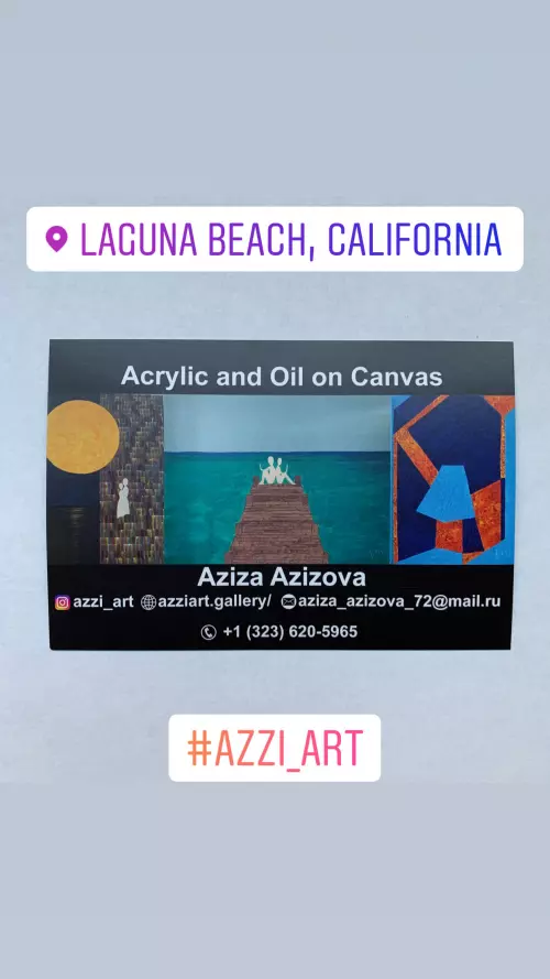 Exhibition in Laguna Beach Gallery. Artist Aziza Azizova