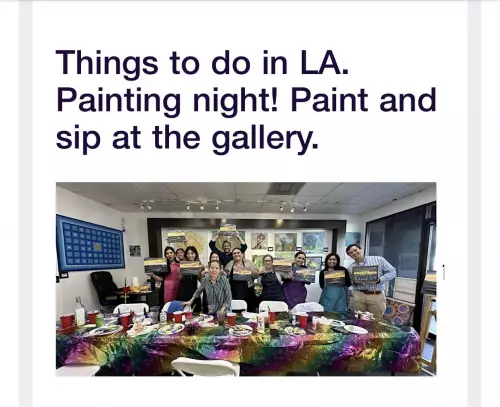 Paint and sip every day at AzziArt Gallery LA.