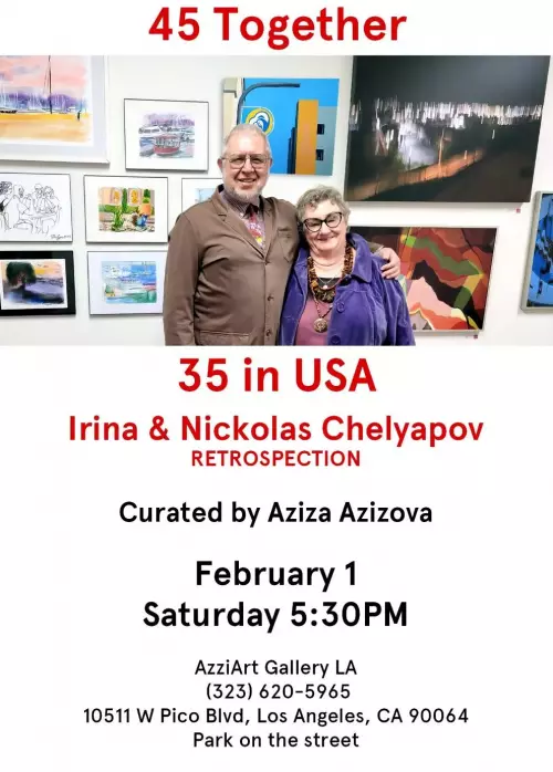 February 1, from 5.30pm - 8.30pm. Art Exhibition Event at AzziArt Gallery LA.