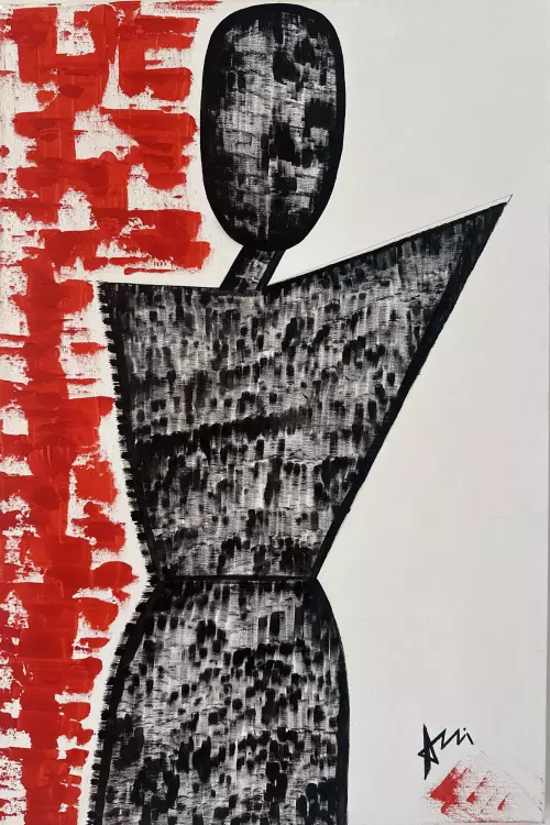 Exciting News!! October 18-26, 2025 !! PROUD OF MY SELF. Acrylic on canvas, 2020, at the Digital Exhibition by Art Screen TV at the Florence Biennale.