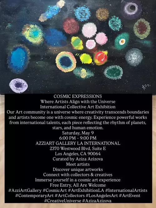 International Collective Art Exhibition at AZZIART GALLERY LA INTERNATIONAL. Cosmic Expressions.